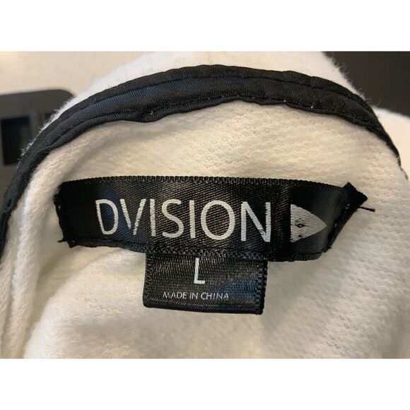 DVISION White Long-sleeve Cotton Polyester Hoodie Sweatshirt Size Large - Picture 11 of 14